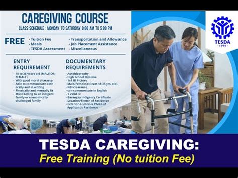 tesda free online caregiving course|TESDA Caregiving: Free Training (No tuition Fee).
